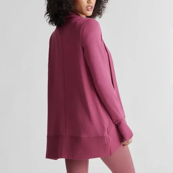 Quince French Terry Modal Cardigan Rose Pink - Size Large Soft Lightweight Layer - Picture 4 of 9